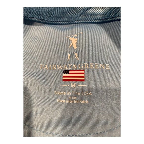 Fairway & Greene FG Made In USA Polo Shirt Blue M With Chuco Golf Logo Excellent - Picture 6 of 7